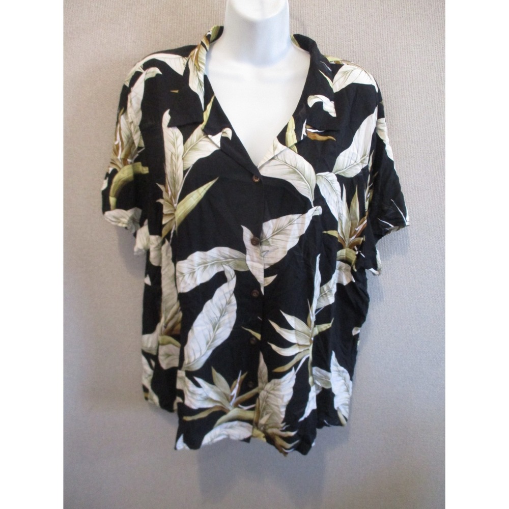 BISHOP St. Vintage Hawaiian Aloha Shirt Button-down Floral Made in Hawaii 3X